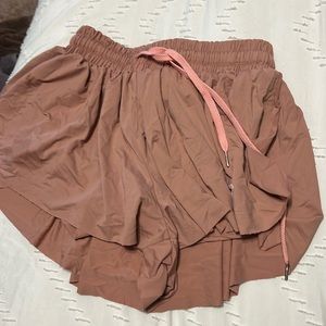 pink tik tok flowy shorts